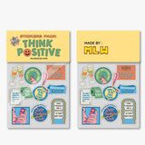 Mellow Think positive stickers