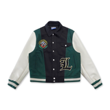 Lifted Anchors Claridge Letterman Jacket - Black/Cream