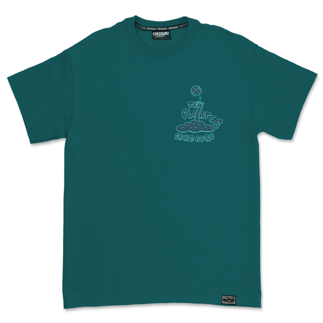 Crkd Guru The Floater T-shirt - Seagreen