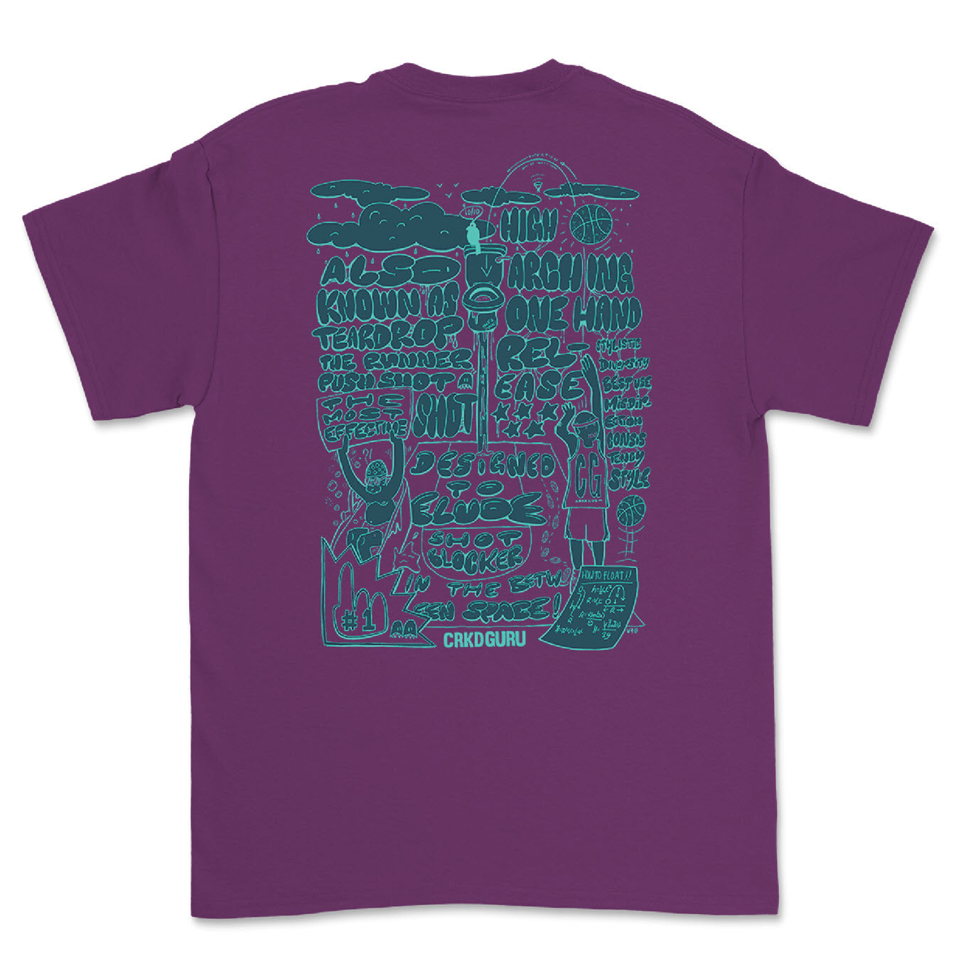 Crkd Guru The Floater T-shirt - Purple